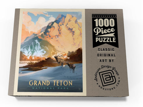 MyPuzzle Grand Teton National Park: Winter Hush, Premium 1000 Piece Jigsaw Puzzle for Adults