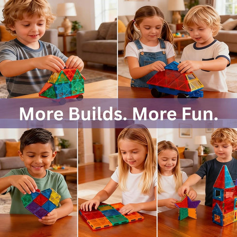 Mini Melow 100 Set, 3+, 4-8, Magnetic Tiles, Pcs Magnetic Building Blocks STEM Magnetic Toys for Kids Magnetic Tiles