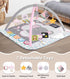Lanabuna 6 Tummy 6 Set, Baby Play Mat Activity Gym, Developmental Zones Time Mat, Detachable Sensory Toys