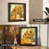 Set 807PCS Set HOGOKIDS Flowers Sunflower Building with Lights - Painting Frame Artwork Botanical Collection Mini