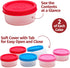 SIGNORA WARE Condiment Containers with Lids, 6 pk. 1.3 oz. Small Food Storage Containers for Salad Dressing, BPA Free