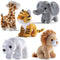 PREXTEX Safari Friends Stuffed Animal Gift Set - 5 Small Plush (Giraffe,
