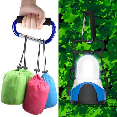 Noneea 3PCS 5.2'' Stroller Hooks, Large Carabiner Clip - Carabiner Large, Baby Stroller Hooks for Hanging Bags