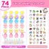 YRSDQueenA Pack 24 Pack 50 4-8 8-12, Taba Squishy Taba Squishies with Stickers, Easter Squishy Toys Party Favors