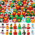 QAUYETM 200Pcs Christmas Mini Ducks 8 Style Miniature Resin Ducks Bulk Xmas Tree