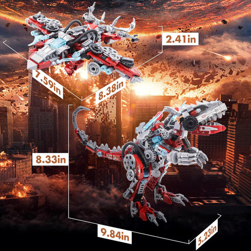 MZMSBAO 2 1 422PCS Sets 3D 6+ in Dinosaurs Building Kits, Educational Building for Kids Boy, STEM DIY Building Blocks
