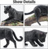 7PCS Playset, Toymany Black Panthers Figurines with Panther Cub and Tree Trunk, Realistic Jungle Animals Figures Family
