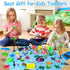 57Pcs 3-5 6 7 8 Sensory Bin, Ocean Mermaid Sensory Bins for Toddlers Sand Art Kit Sea Animals Molds Sandbox with Cover