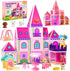 Magnetic Tiles Doll House Building Toys Set with Double Sided Printed Design,