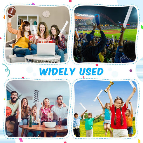 ZCYSRLQIN 50 Pcs Thunder Sticks Thicken Sporting Cheerleading Team Sticks Cheering Sticks Plastic Clapper Inflatable