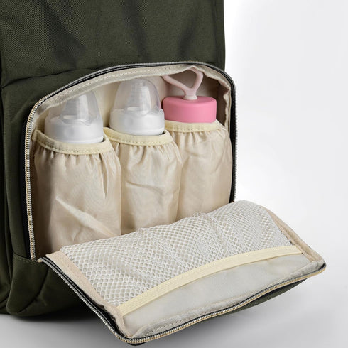 Backpack Backpacks Ramhorn Diaper Bag for Women, Travel with Insulated Bottle Pocket, Stroller Straps and Changing Mat