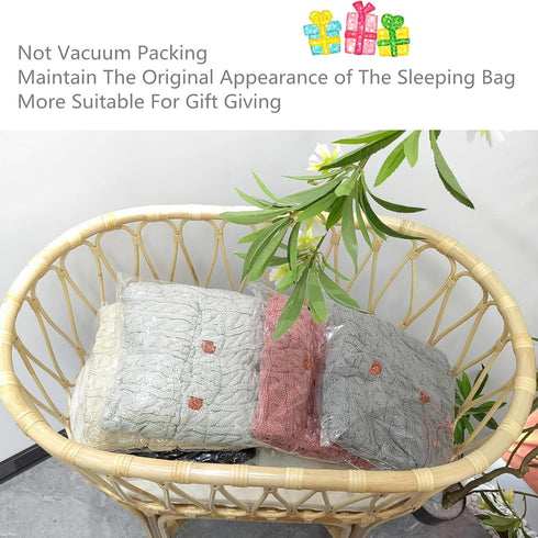 insular Warm Baby Sleeping Bag Envelope Winter Kid Sleepsack Footmuff Stroller Knitted Sleep Sack Newborn Knit Wool