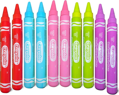 Crayola Kids Scented Body Wash Pens, 10 Pack Washable Bath Paint in Assorted Colors