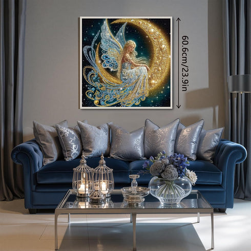 BBOLDIN 1000 1000 Beautiful Moon Angel Puzzles for Adults Pieces, Colorful Diamond Gem Aesthetic Jigsaw Puzzles