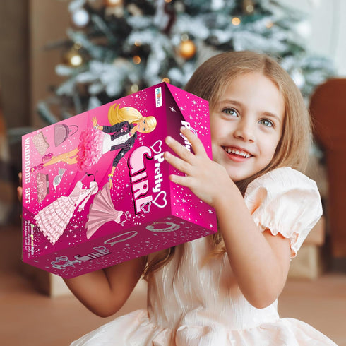Doll Closet Playset with Doll, 342 Pcs Clothes and Accessories, Princess Dresses, Pants, Swimsuits, and Shoes