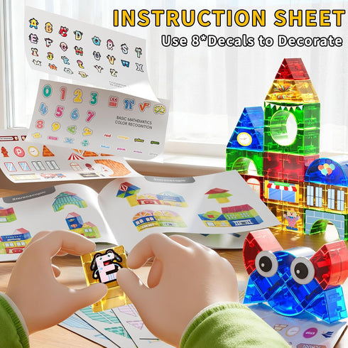 3-5, 115 4-8, 3-5 Magnet Toy for Toddlers Pieces Magnet Building Toys for Kids Preschool Educational Christmas Birthday