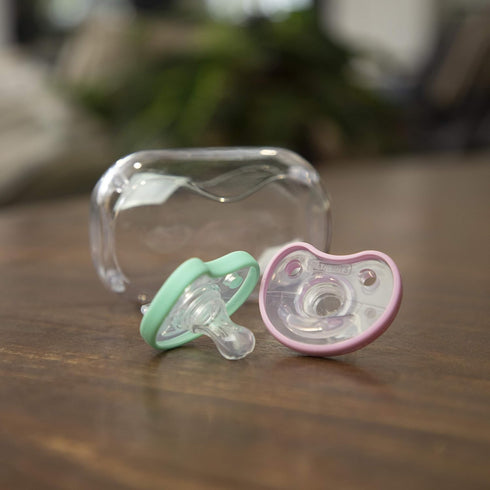 Talbot's 0-6 2 Pack Dr. Soft-Flex Orthodontic Pacifiers Months, Pink/Aqua