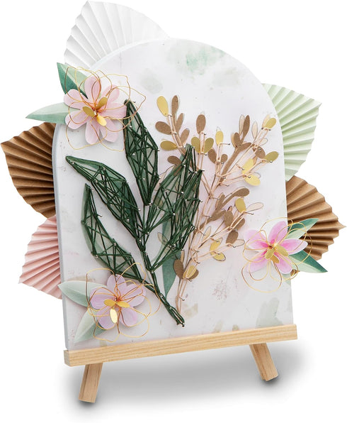 Craft Crush DIY String Art Craft Kit - Floral Interior Design Activity for Teens & Adults, Complete Kit with Embroidery