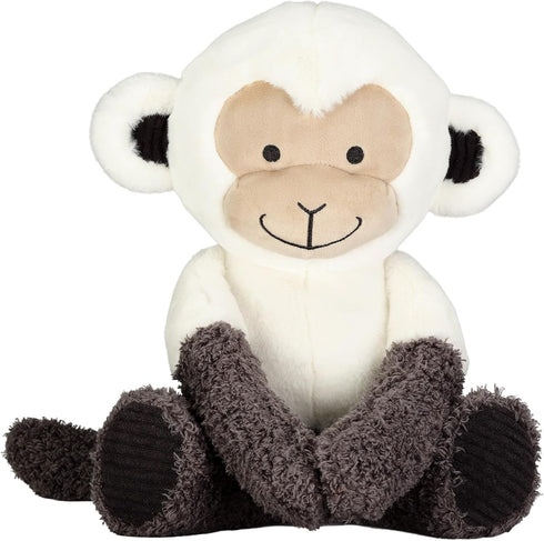 Lambs & Ivy Jungle Party White/Gray Plush Monkey Stuffed Animal Toy -