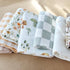 LifeTree Muslin Swaddle Blankets and Changing Pad Covers Fitted, Mushroom Pattern, Super Soft Viscose from Bamboo
