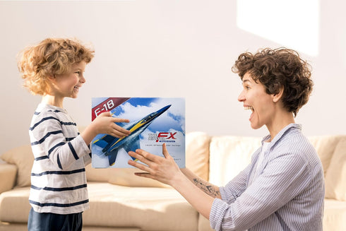 Foam F/A-18 RC Plane Hornet Strike Fighter, 2 CH Remote Control Airplane, Glider Planes for Kids (Orange)