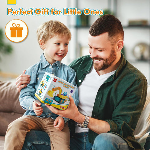 Lehoo Castle Remote Control Car for Toddlers, Rechargeable Excavator Toys for Boys Age 3-5