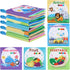 XBagSJ 5PCS Baby Bath Books for Toddlers Learning The Names of Animals, Fruits,