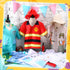 Jiuguva 12 Pcs Kids Community Helper Dress Clothes, Pretend Play Costume for Doctor Firefighter Police