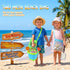 Set 2 3-12 Beach Sand Toys with PCS Adjustable Shark Tooth Sifter, Collapsible Beach Bucket,Sandbox Shovels,Sand Castle
