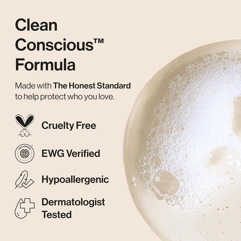 2-in-1 18 oz The Honest Company Baby Shampoo & Body Wash, Fragrance-Free, Gentle, Tear-Free, Hypoallergenic, Naturally