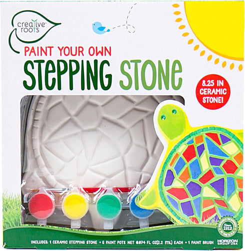 Creative Roots Mosaic Turtle DIY Stepping Stone Kit, Includes Ceramic Stone &