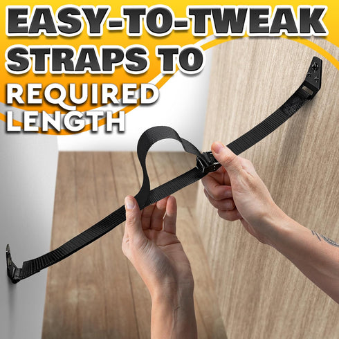 Setup 330 lbs, 19"-39" TV Safety Straps for Furniture Anchoring - Anti-Tip TV Straps Safety for Flat Screen, Easy