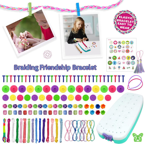 Friendship Bracelet Making Kit for Girls Ages 7-12 - DIY Arts and Crafts String Maker, Best Gift Ideas