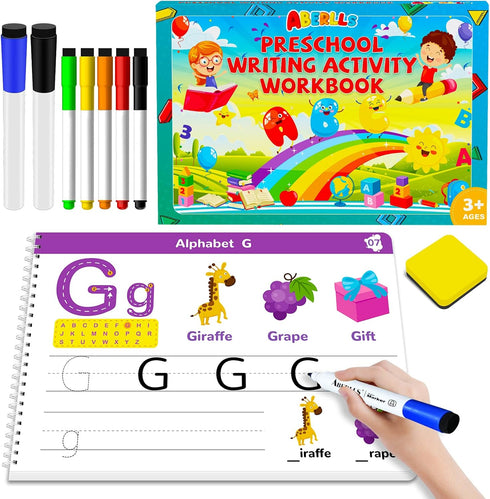 3 4 5 Handwriting Practice Book for Kids, Toddler Preschool Learning Activity for Year Old, Kindergarten Educational