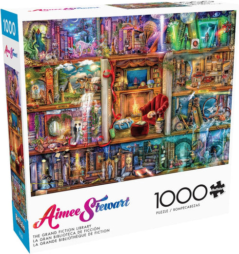 Buffalo Games - Aimee Stewart - The Grand Fiction Library - 1000 Piece Jigsaw Puzzle for Adults