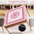 Gedgan 32.4x32.4 Inch Mahjong Mat - Elegant Bow & Lace Trim Design, Non-Slip Noise Reduction Rubber Base, Soft Pink