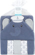 Set Hudson Baby Unisex Hooded Towel with Washcloths - Sailor Elephant Design