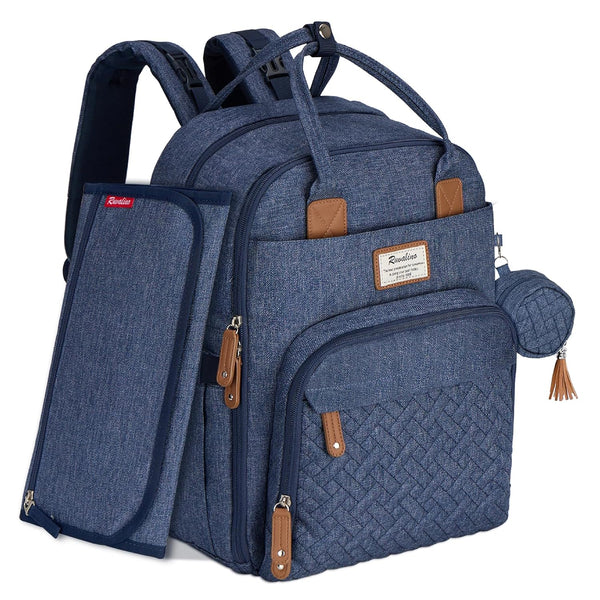 RUVALINO Diaper Bag Backpack, Multifunction Travel Pack Maternity Baby Changing Bags, Large