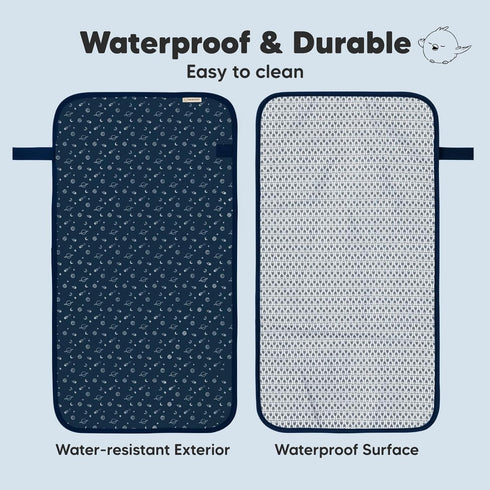 KeaBabies Portable Diaper Changing Pad and Diaper Caddy Organizer - Travel Diaper Change Mat - Baby Organizer