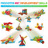 144 3D 3-8 Contixo pcs Bristle Shape STEM Building Toys, Construction Learning Stacking Educational Block, Creativity