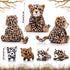 5 Mommy 4 Tummy Silipull Pcs Cheetah Stuffed Animals for Kids Large Cheetah Plush with Baby Leopard Plush Toys