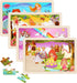 Wooden Puzzles Toys for Kids Ages 3-5, Set of 4 Packs with 20-Piece Unicorn Mermaid Princess Jigsaw Puzzles,