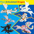 Maxdecoer 15.75" 3D Matte Rainbow Printed Articulated Dragon Toy, Large Crystal-Style Dragon Desk Pet Fidget Toy