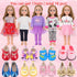 18-Inch 5 Sets 2 (8 Set 3-10 MSYO Doll Clothes & Accessories Kit: Pre-Styled Outfit + Pairs of Shoes Styles Available)