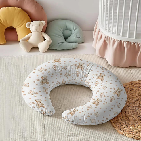 KuphiL10C Cute Bears Pattern Nursing Pillow Cover, Unisex Forest Animal Removable Breastfeeding Pillowcase Slipcover