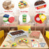 Set, 3 4 5 6, WOODMAM Pizza Toy Montessori Realistic Play Food with Oven Box, Educational Learning Toys