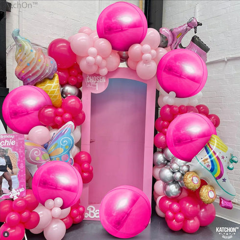 KatchOn Big Hot Pink Balloons, 22 Inch, Pack of 6, Mylar Balloons for Pink Party Decorations, Birthday, Gender Reveal.