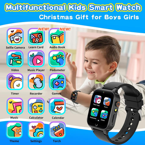 Cosjoype Smart Watch for Kids - 26 Puzzle Games, HD Touchscreen Camera, Music Player, Educational Gift for Ages 8-10