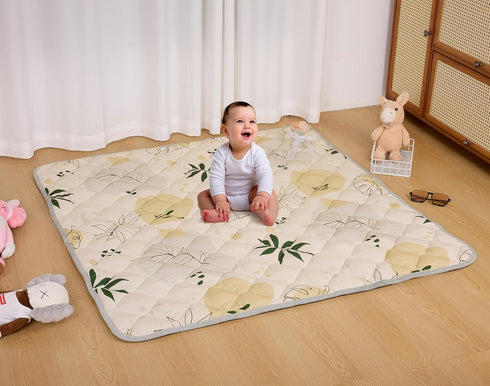50x50 Inch, TADO MUSLIN Baby Play Mat Thickened Soft Floor Mat for Playpen, Machine Washable Foam Crawling Mat