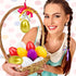 HSLCGF 24 Pack 3.5 Inch Plastic Easter Eggs Large Empty Eggs Bulk Fillable for Easter Theme Party Favor Basket Stuffers